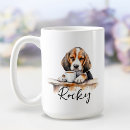 Search for funny hound dog mugs Watercolor