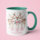 Search for pink reindeer mugs Girly