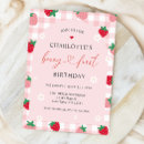 Search for berry birthday invitations Strawberry birthday party