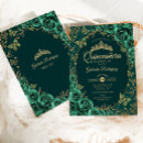 Search for emerald green quinceanera invitations 15th birthday