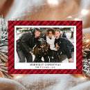 Search for red and black plaid christmas cards Vintage