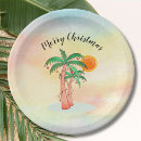 Search for hawaii christmas paper plates Watercolor