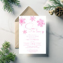 Search for snowflakes bridal shower invitations Pink