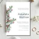 Search for holly berries invitations Rustic