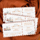 Search for train ticket birthday invitations Railroad