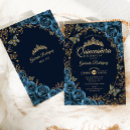 Search for navy blue quinceanera invitations Floral
