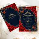 Search for red quinceanera invitations 15th birthday