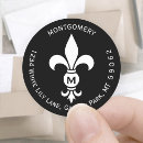 Search for french return address labels Black and white