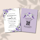 Search for purple watercolor floral wedding invitations Flowers