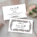 Search for hand drawn business cards Feminine