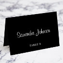 Search for dinner party place cards Black and white