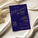 Search for navy blue retirement invitations Simple
