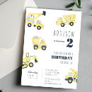 Search for construction 2nd birthday invitations Modern