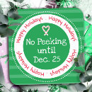 Search for no peeking stickers Santa