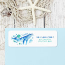 Search for sea life return address labels Watercolor