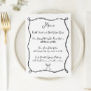 Search for ribbon wedding menus Whimsical