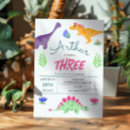 Search for blue dinosaur birthday invitations Cute