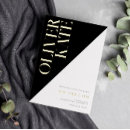 Search for modern geometric wedding invitations Black and gold