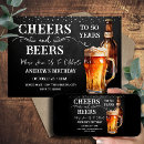 Search for for men 50th birthday invitations Cheers and beers