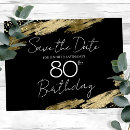 Search for black and gold 80th birthday cards Elegant
