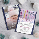 Search for blue and silver baby birthday invitations Winter wonderland