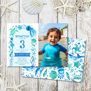 Search for sea life birthday invitations Watercolor