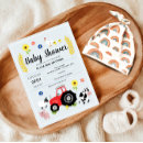 Search for blue tractor invitations Rustic