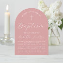 Search for dusty pink christening invitations Modern