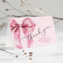 Search for pink bow thank you cards Minimalist