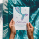 Search for mermaid under the sea birthday invitations Summer