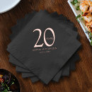 Search for 20th anniversary napkins 20 years