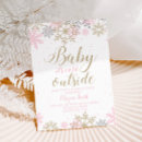 Search for snow baby girl shower invitations Winter