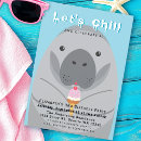 Search for manatee birthday invitations Cute