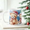 Search for christmas teddy bear mugs Watercolor