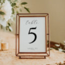 Search for elegant script font table cards Black and white