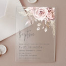 Search for blush christening invitations Floral