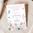 Search for butterfly birthday invitations Whimsical