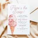 Search for heres the scoop invitations Ice cream shower