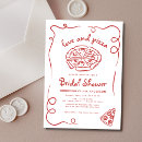 Search for pizza bridal shower invitations Hand drawn
