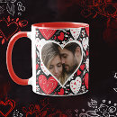 Search for red and white flowers mugs Pattern