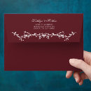 Search for burgundy wedding envelopes Monogram initials