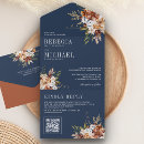 Search for navy and rust wedding invitations Qr code