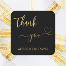 Search for gold heart thank you stickers Business