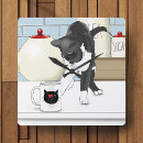 Search for funny kitchen clocks Cat
