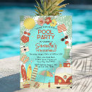 Search for vintage pool party invitations Retro