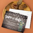 Search for mason jar save the dates String lights