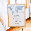Search for travel wedding signs World map