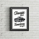 Search for black and white car posters Retro