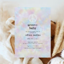 Search for tie dye baby shower invitations Hippie