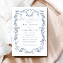 Search for french rehearsal dinner invitations Dusty blue